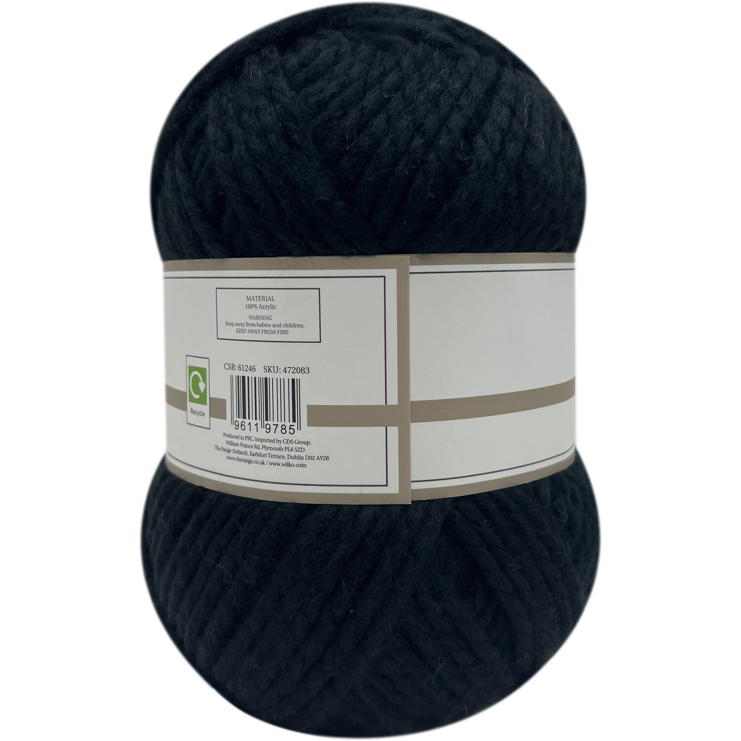 Chunky Knit Yarn Black Image 2