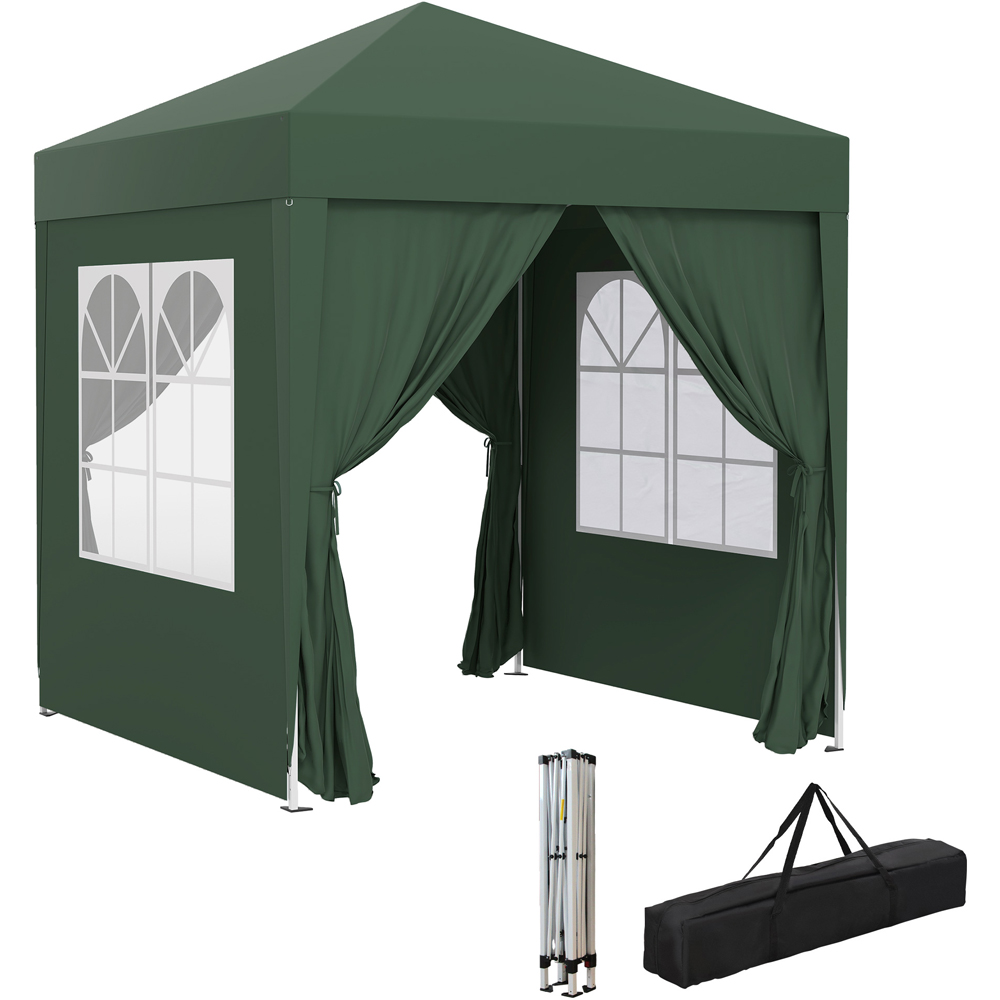 Outsunny 2 x 2m Green Marquee Pop Up Gazebo Party Tent Image 2