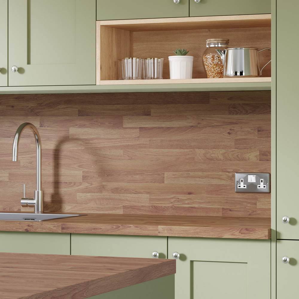 Options Plus Colmar Oak Post-Formed Laminate Kitchen Worktop 4100 x 600 x 38mm Image 2