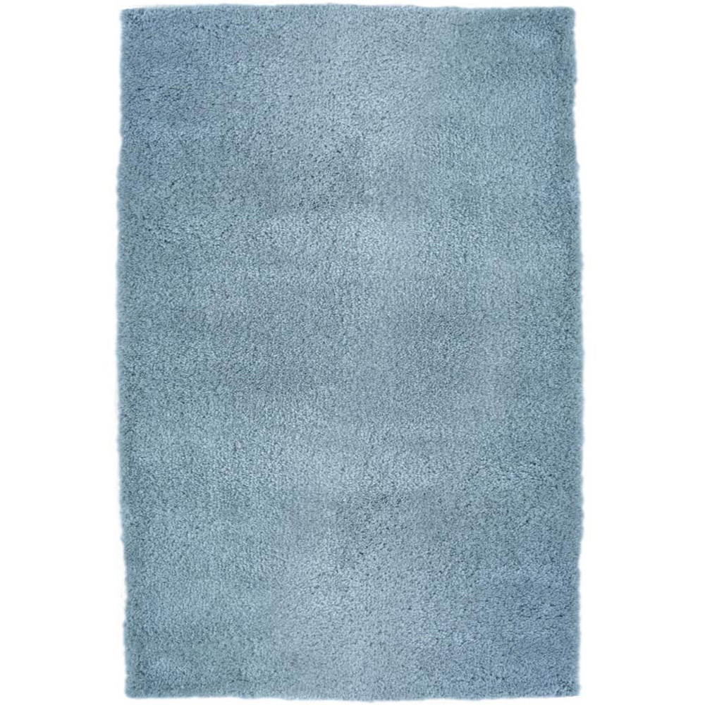 Homemaker Denim Blue Snug Plain Shaggy Rug 160 x 230cm Image 1