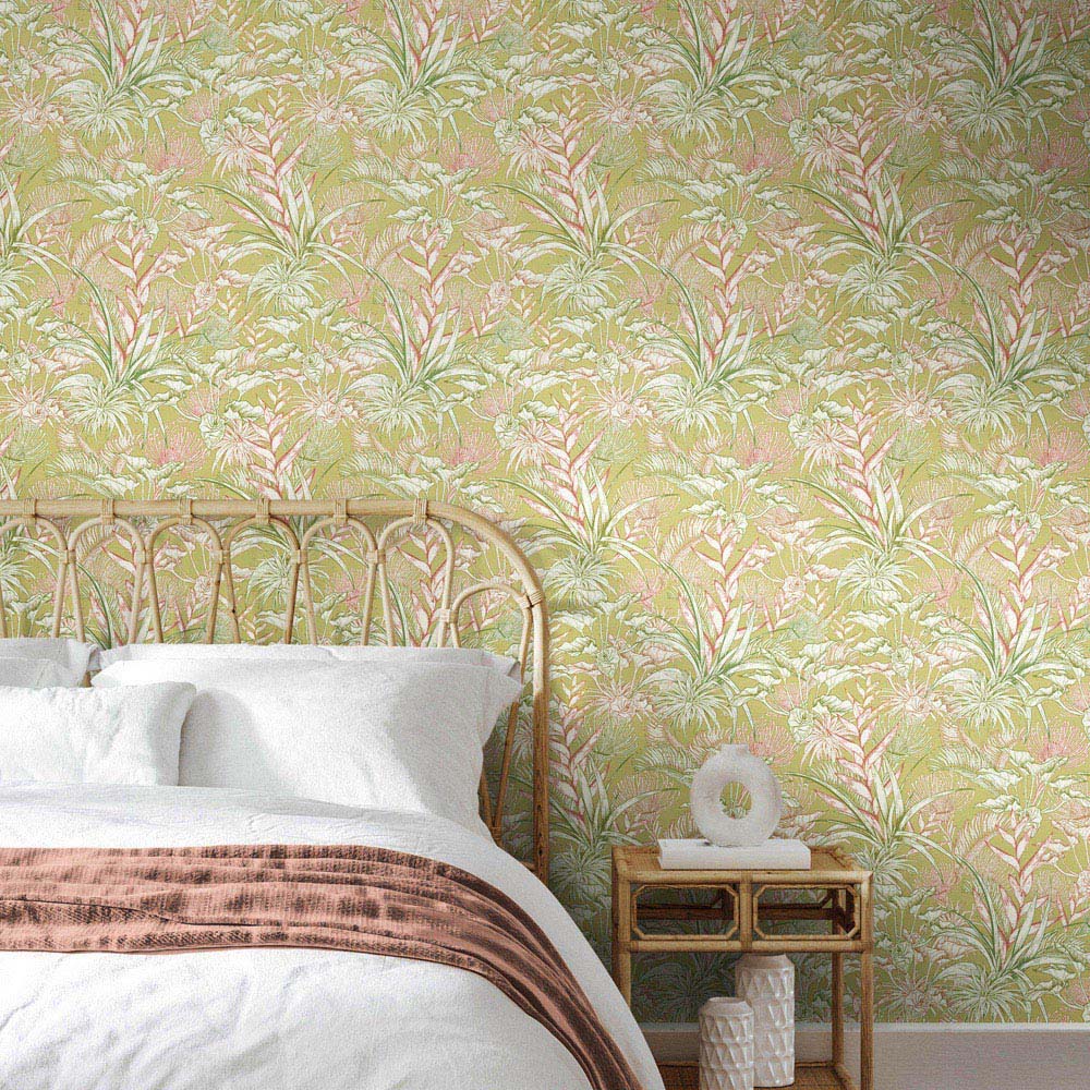 Hoopla Walls Oasis Tropical Canopy Lush Greens Wallpaper Image 2