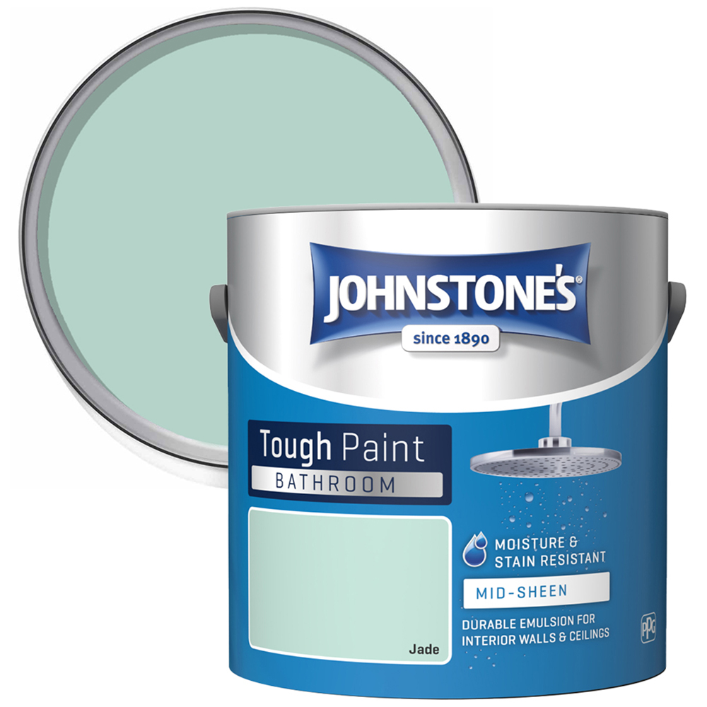 Johnstone's Bathroom Jade Mid Sheen Emulsion Paint 2.5L Image 1