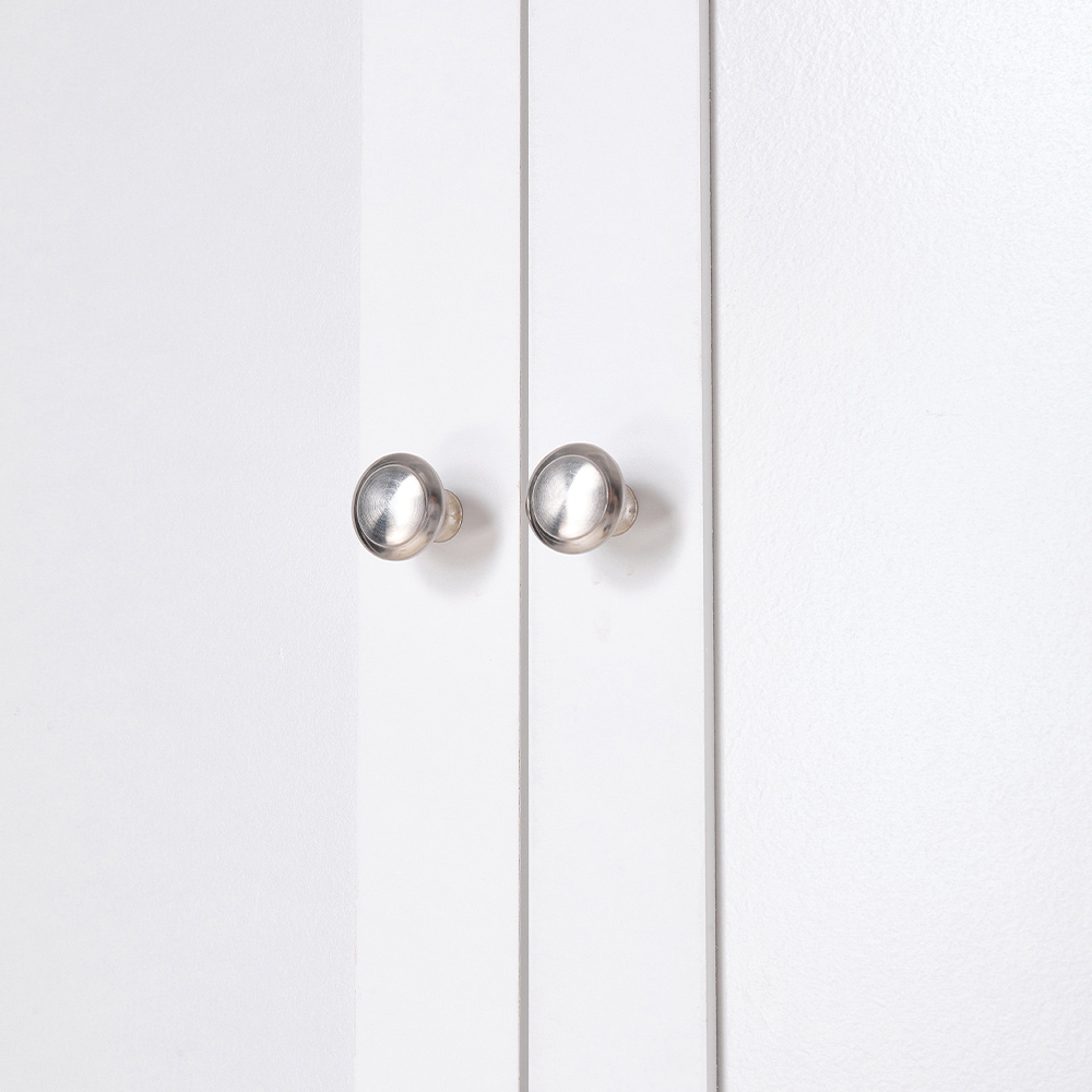 Living and Home 2 Door Single Shelf White Over The Toilet Storage Cabinet Image 3