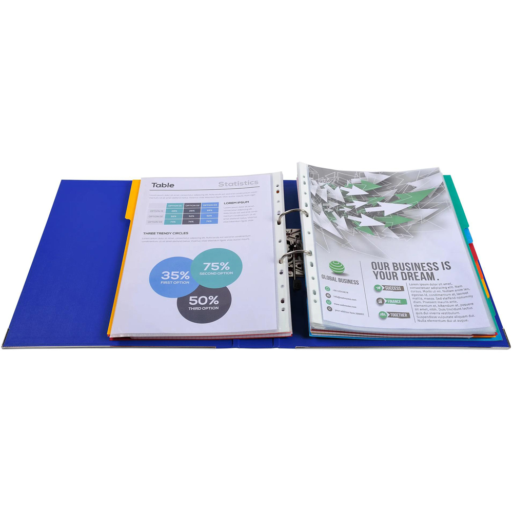 Exacompta PremTouch A4+ Dark Blue PP Lever Arch File 10 Pack Image 2
