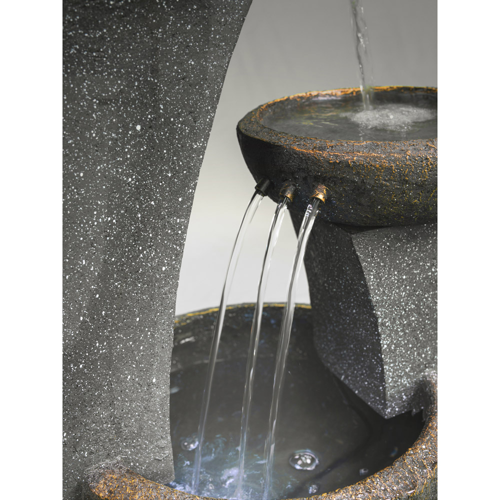 MDA Designs Shinto Garden Outdoor Water Feature with LED Lighting Image 6