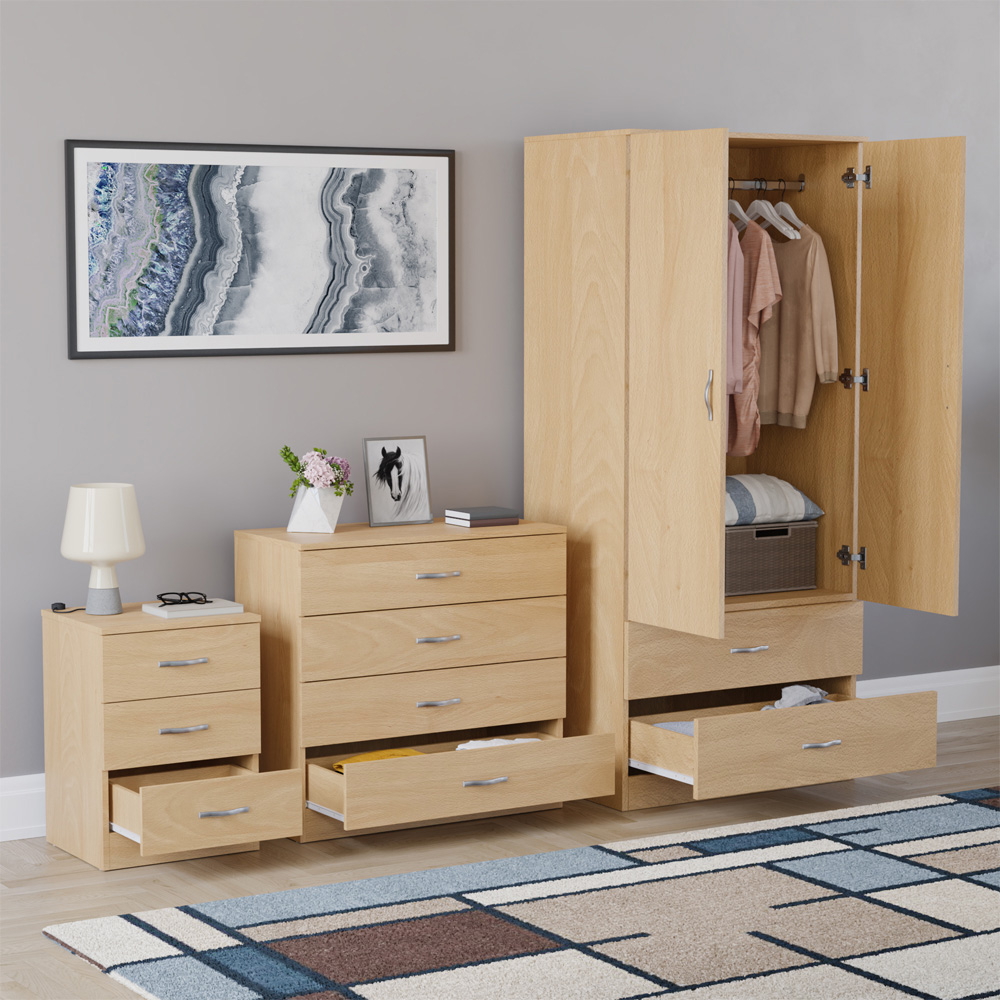 VIDA DESIGNS Riano Pine 3 Piece Bedroom Furniture Set Image 5