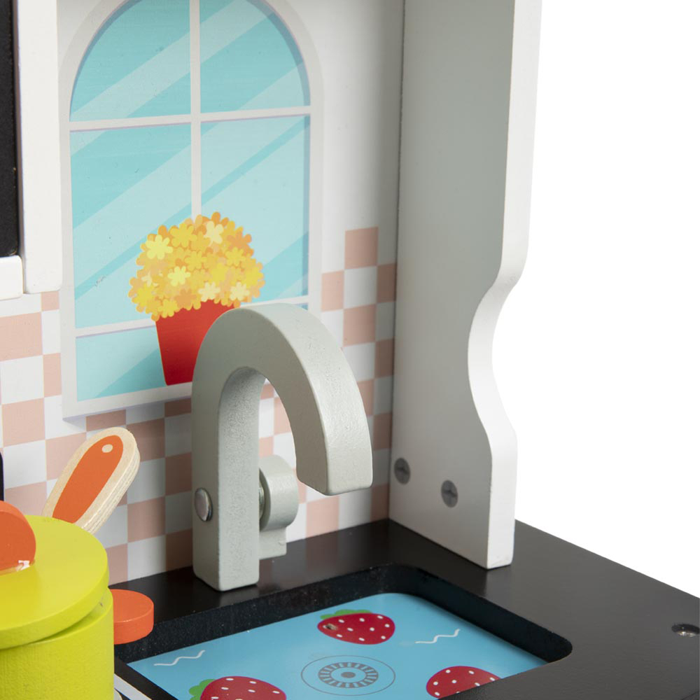 H&O Direct Kids Wooden Mini Kitchen Play Set Image 4