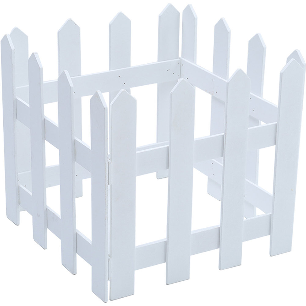 Living and Home Wooden Christmas Tree Picket Fence Image 1