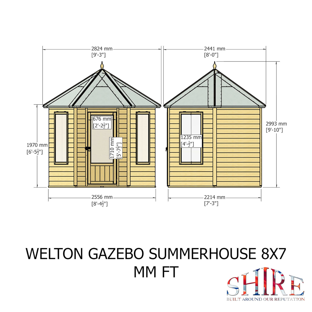 Shire GB Welton 8 x 7ft Summerhouse Image 9