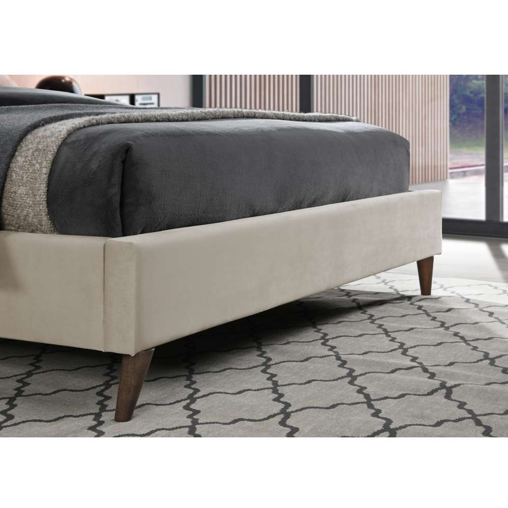 Elm King Size Warm Stone Bed Frame Image 8
