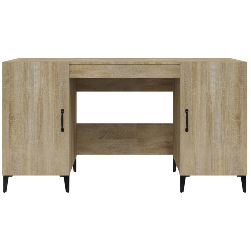 vidaXL 2 Door Computer Desk Sonoma Oak Image 5