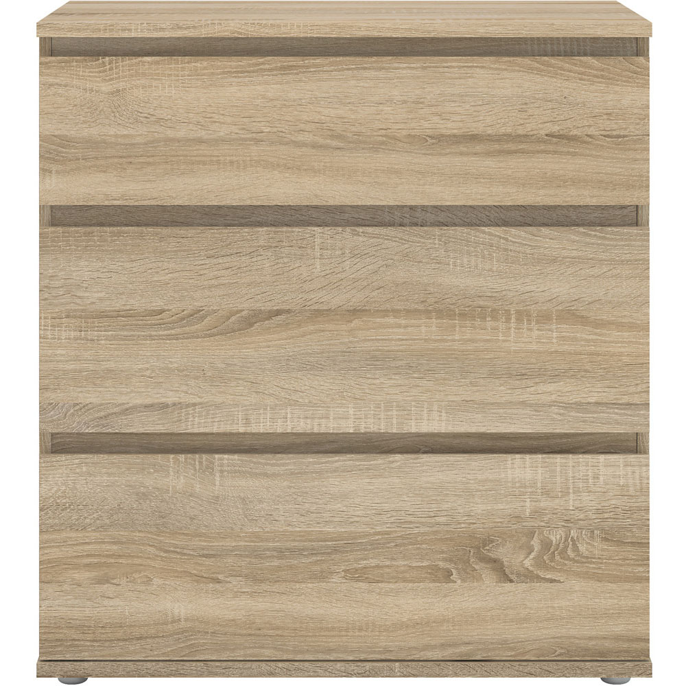 Florence 3 Drawer Oak Chest of Drawers Image 3