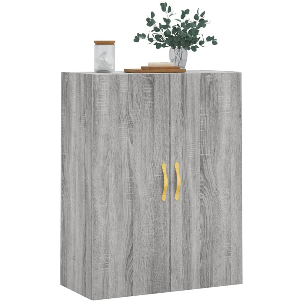 vidaXL 2 Door Grey Sonoma Wall Mounted Cabinet Image 3