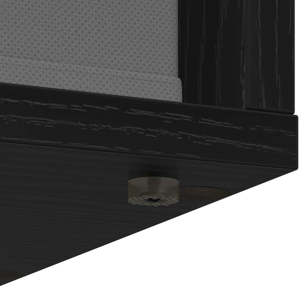 vidaXL 3 Drawer Black Oak Sideboard Image 7