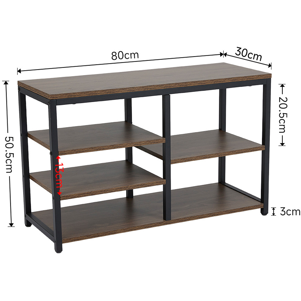 H&O Direct 4 Shelf Shoe Rack Bench Image 5