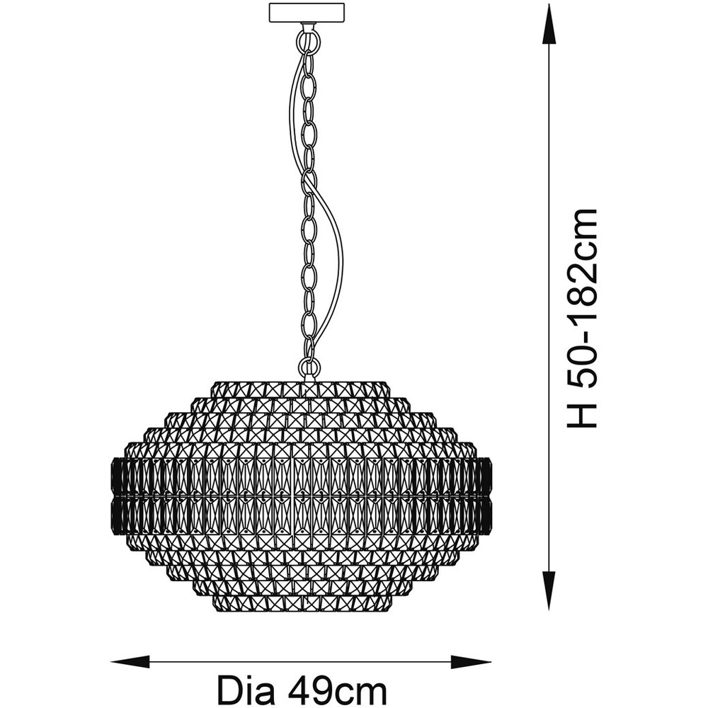 Merano Aversa Crystal Glass Clear and Bright Nickel Pendant Ceiling Light Image 8