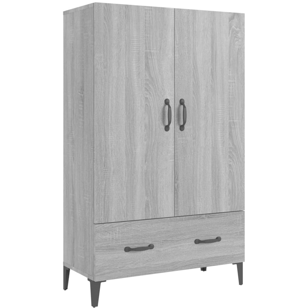 vidaXL 2 Door Single Drawer Grey Sonoma Highboard Image 2