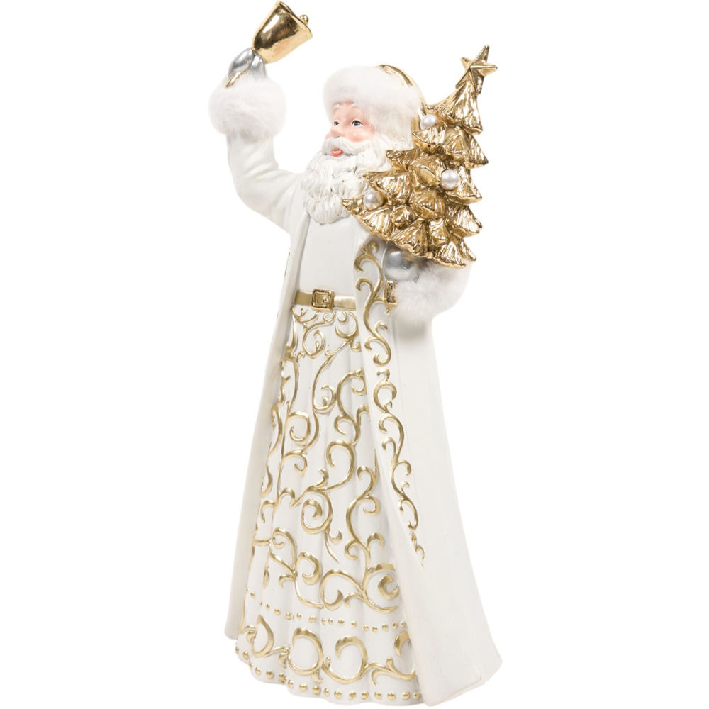 Golden Santa Ornament Image 1