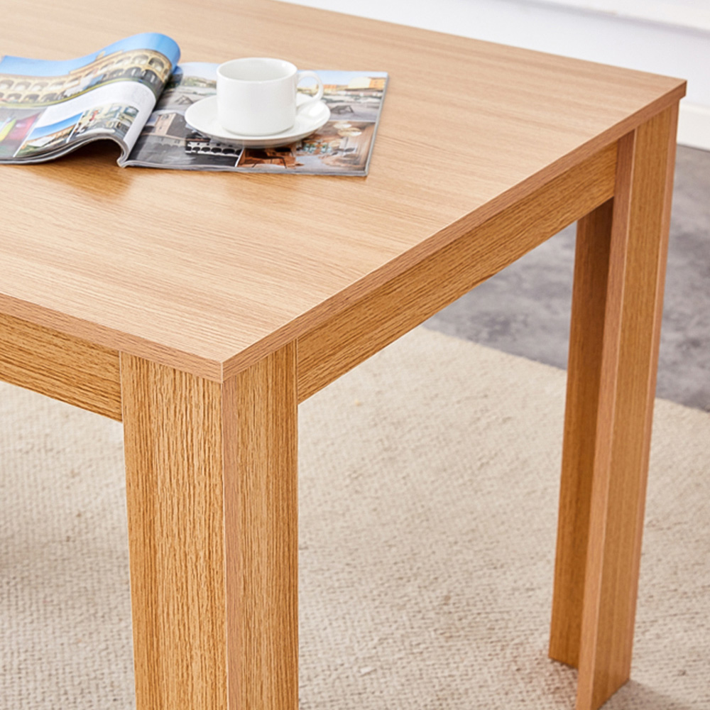 Kosy Koala 6 Seater Dining Set with Bench Oak Effect and Grey Velvet Image 2