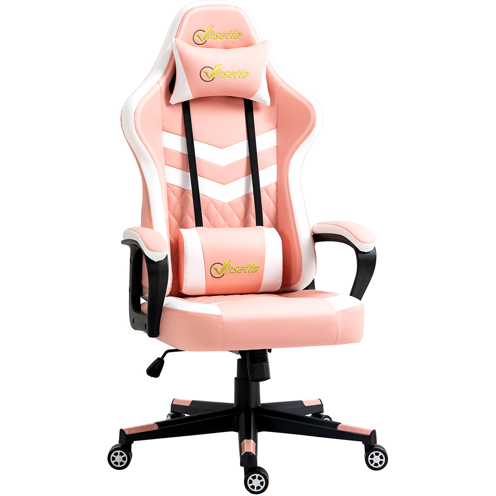Portland Pink PVC Leather Swivel Gaming Chair Image 2