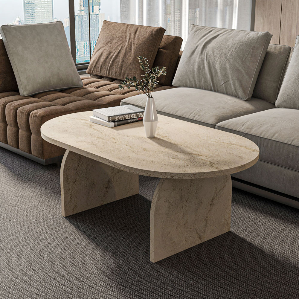 Decorotika Mono Travertine Coffee Table Image 4