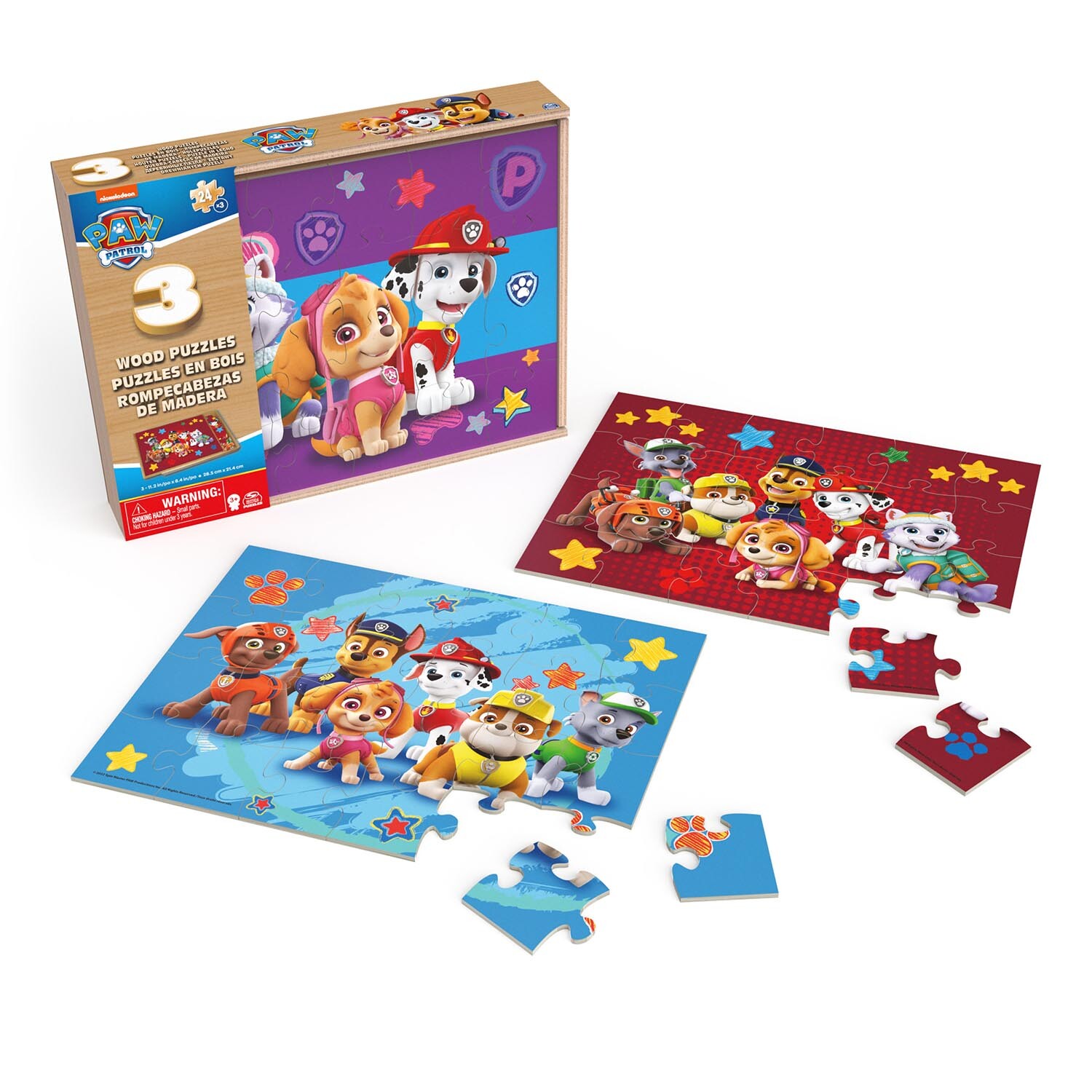 Pack of 3 Paw Patrol Wooden Puzzles Image 4