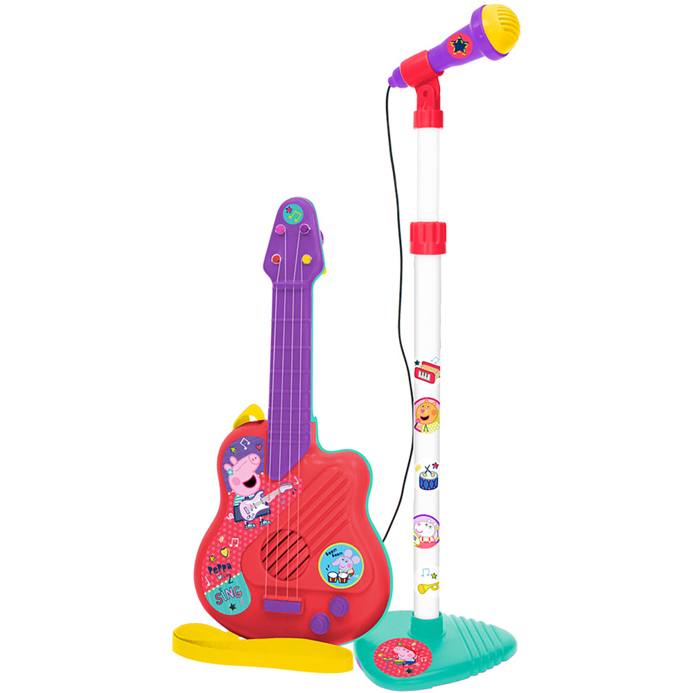 REIG Peppa Pig Multicolour Guitar with Microphone Image 1
