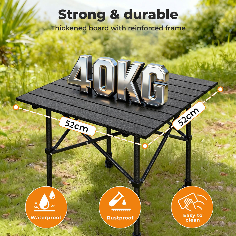 Levede Aluminium Foldable Camping Table 52cm Image 4