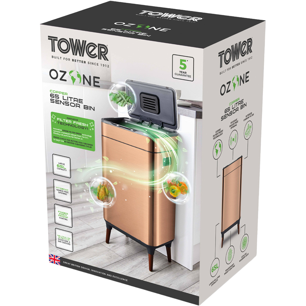 Tower Ozone Gold Sensor Bin 65L Image 2