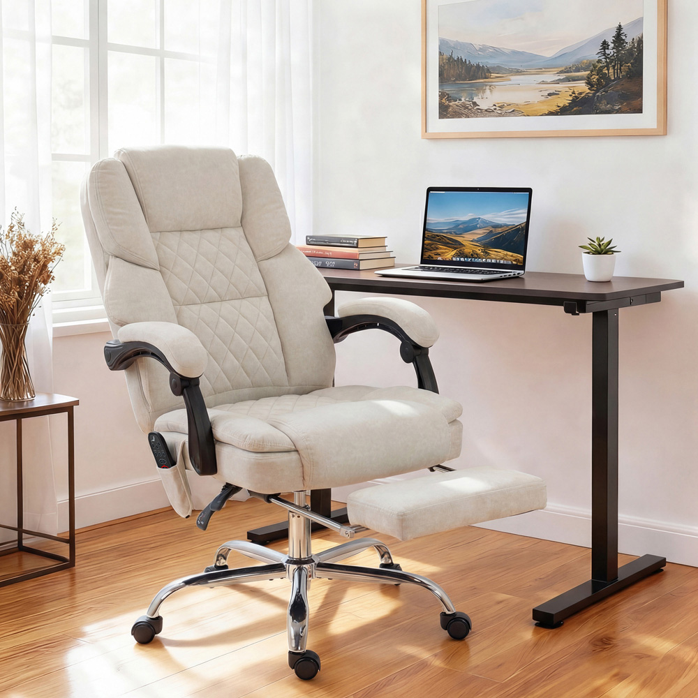 Portland Cream Massage and Heat Reclining Office Chair Image 3