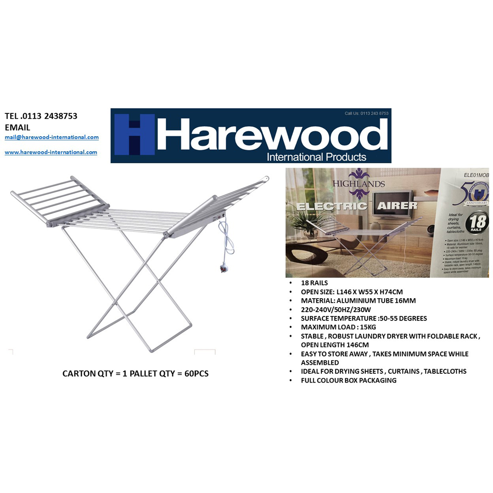 Highlands Homeware Electric Heated Airer Image 8