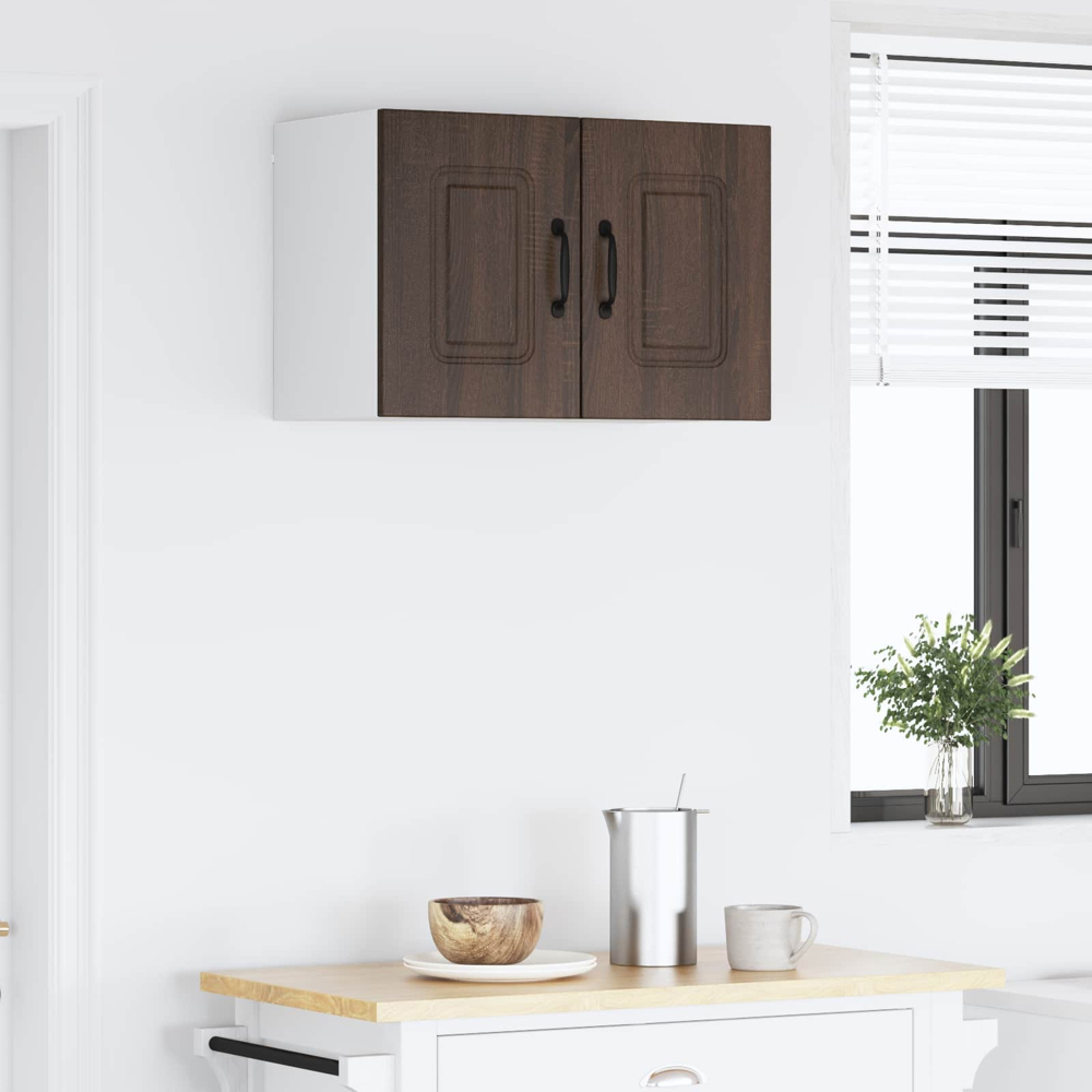 vidaXL Kalmar 2 Door Brown Oak Wall Kitchen Cabinet Image 9