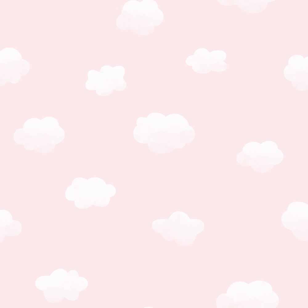 Cloudy Sky Pink Wallpaper Image 1