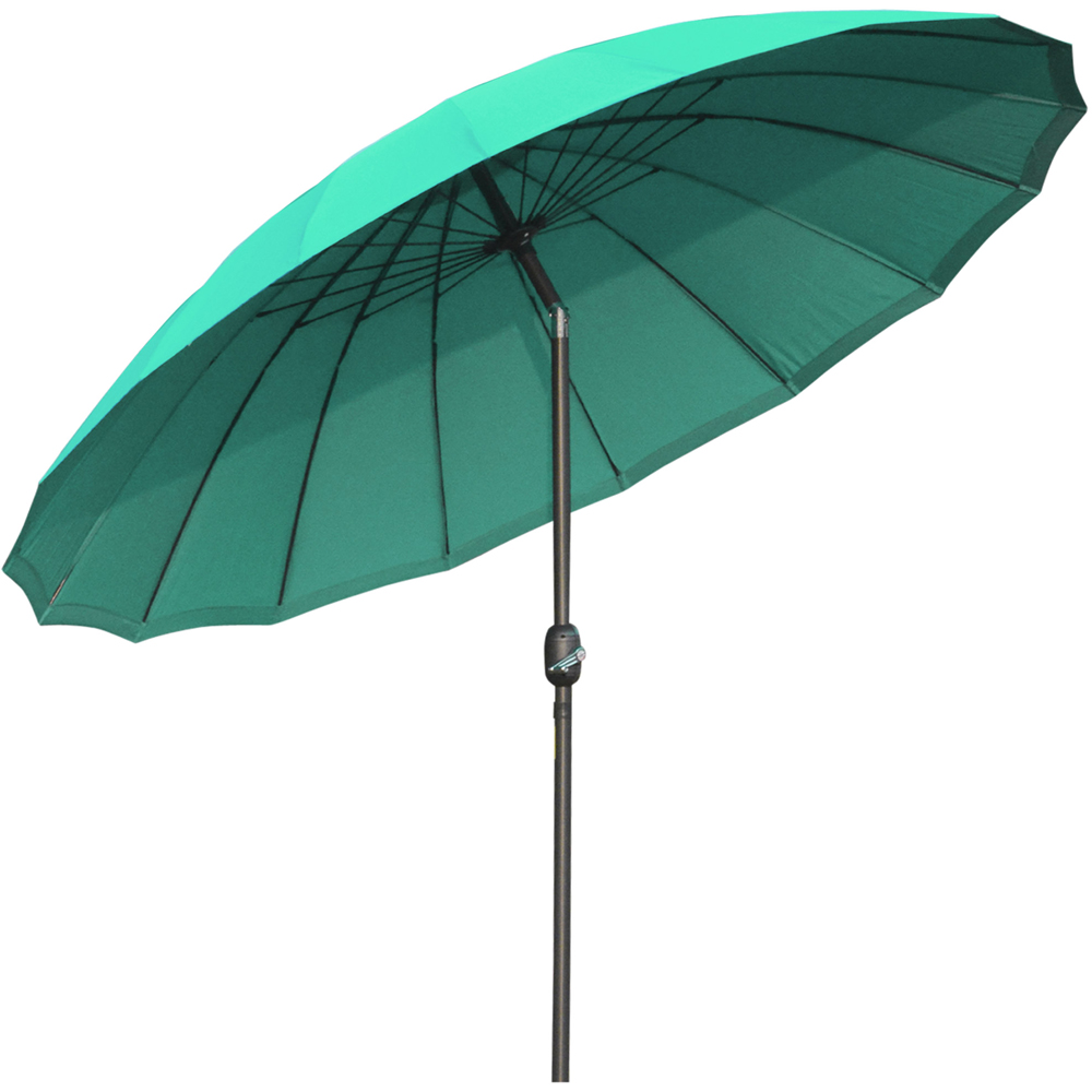 Outsunny Green Crank and Tilt Parasol 2.6m Image 1