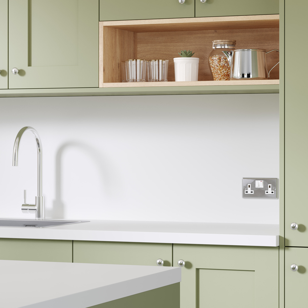 Options Plus Pure White Post-Formed Laminate Kitchen Worktop 3000 x 600 x 38mm Image 5