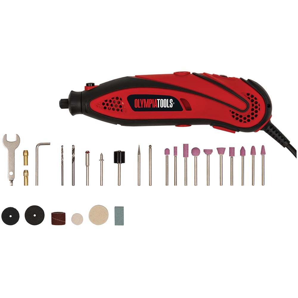 Olympia Power Tools 240V Mini Rotary Multi-Tool with Accessory Set 135W Image 1