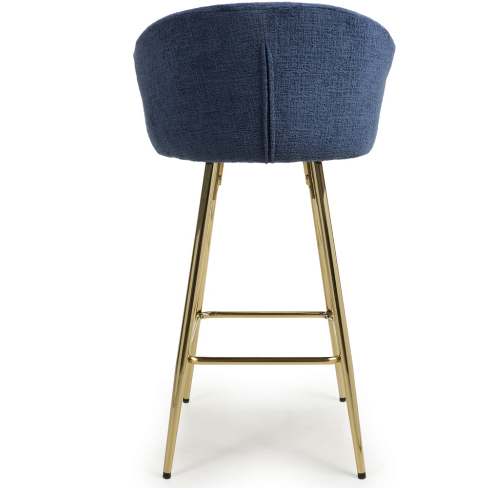 Shankar Volero Blue Textured Bar Stool Image 6