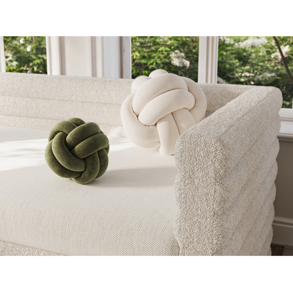Flair Yuma Single Cream Boucle Guest Bed Image 2