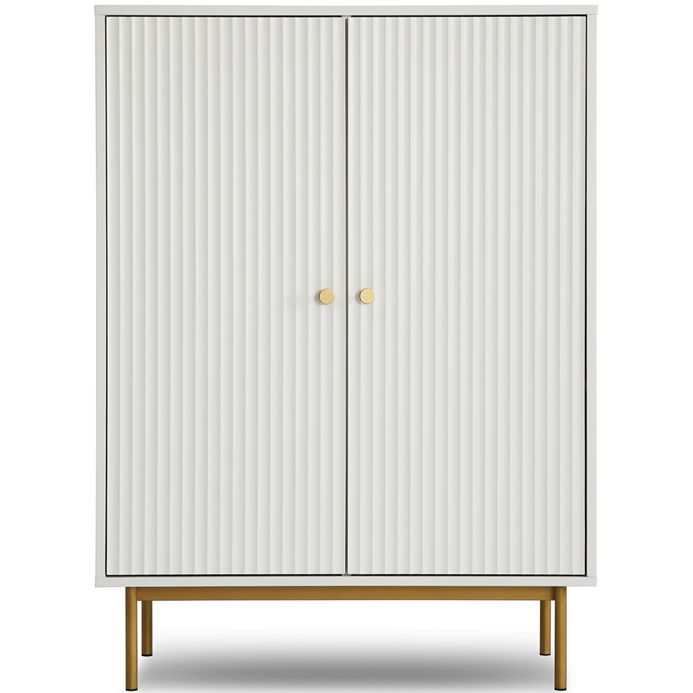 Devon 2 Door White Storage Cabinet Image 2