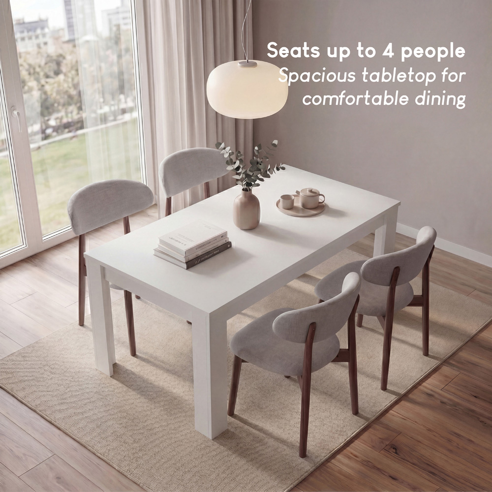 VIDA DESIGNS Medina 4 Seater Dining Table White Image 5