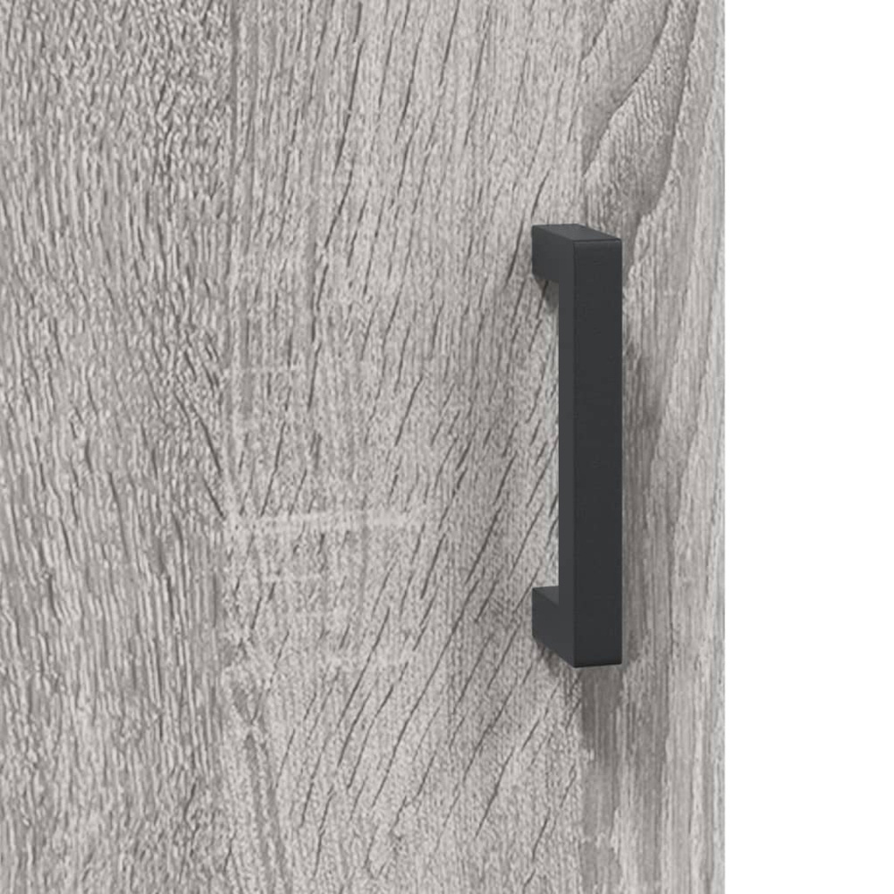 vidaXL 2 Glass Door 3 Open Shelf Grey Sonoma Highboard Image 9