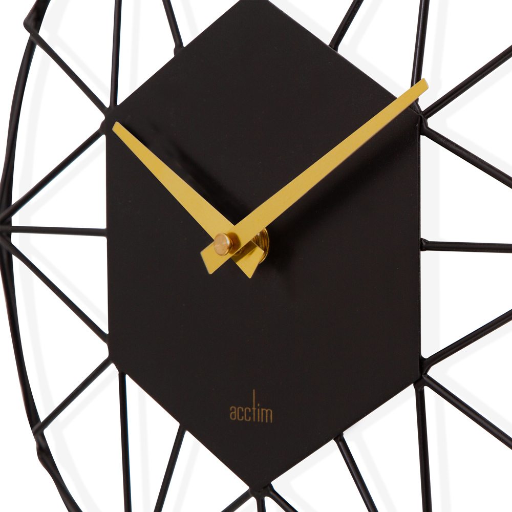 Acctim Alva Black Metal Wire Clock Image 4