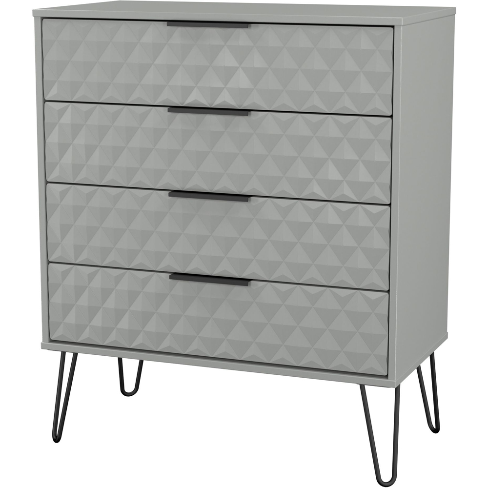 Crowndale Harlequin 4 Drawer Dusk Grey Chest of Drawers Ready Assembled Image 2