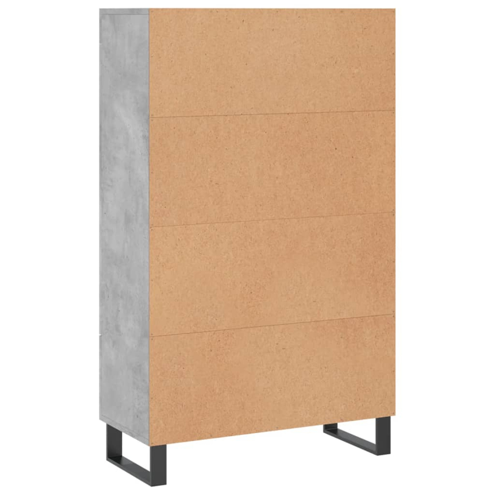 vidaXL 2 Door Single Drawer Concrete Grey Highboard Image 8