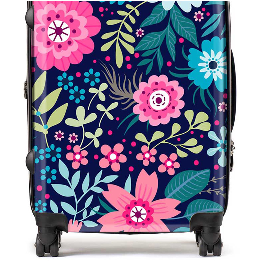 Warren Reed Designer Medium Cute Colourful Flower Pattern Suitcase Image 2