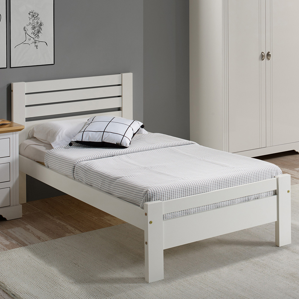 Seconique Toledo Single White Bed Image 1