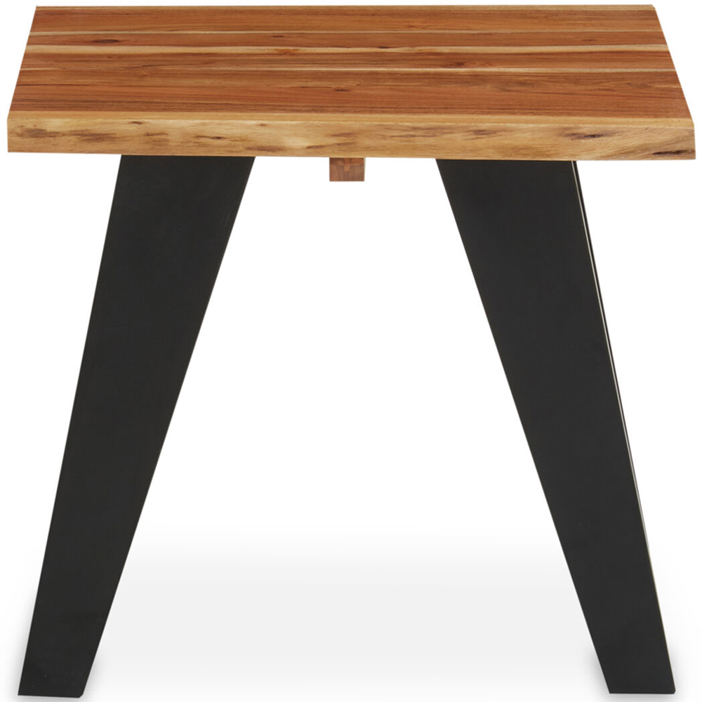 Premier Housewares Surax Acacia Wood Side Table with Black Legs Image 4