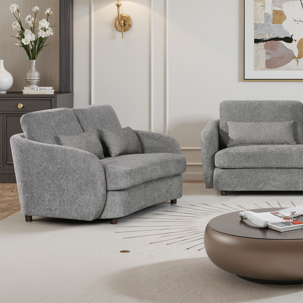 3 Seater Grey Mabel Sofa Image 6