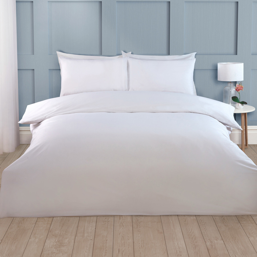 Cotton Duvet Set White King Image 2