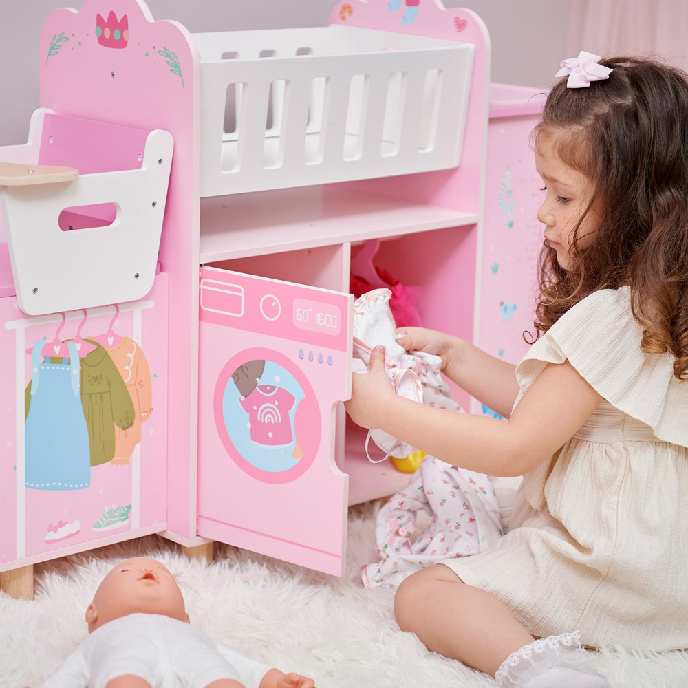 Teamson Kids Olivia's Little World Baby Pink Amanda 6-in-1 Doll Nursery Station Image 6